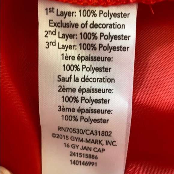 Gymboree Tulle Red Tutu skirt with white hearts - Picture 5 of 6